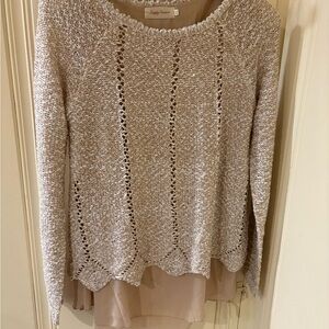 Simply Couture Beige Knit Top